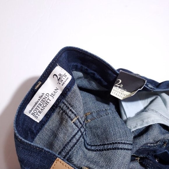 Abercrombie Boyfriend Straight Leg Jeans Size 2 26 Distressed Destroyed Loose - Picture 5 of 11